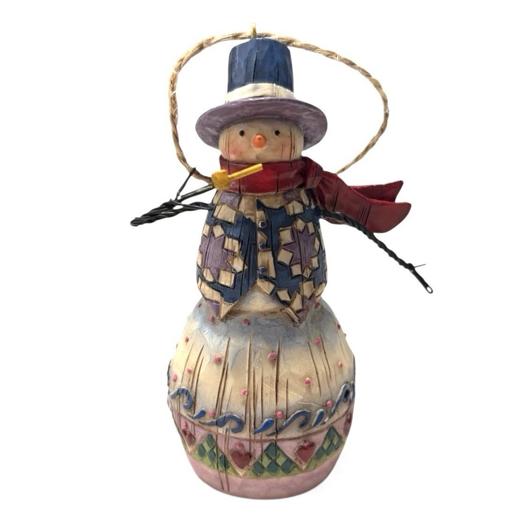 Jim Shore‎ Garden Snowman Christmas Tree Ornament by Enesco 2003